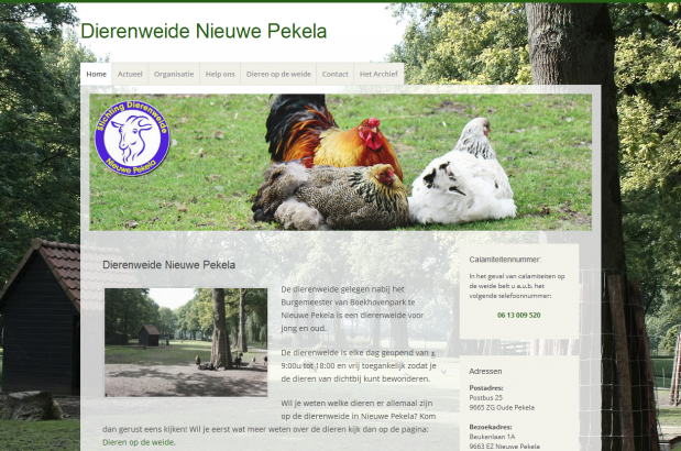 Dierenweide Nieuwe Pekela heeft een nieuwe website!